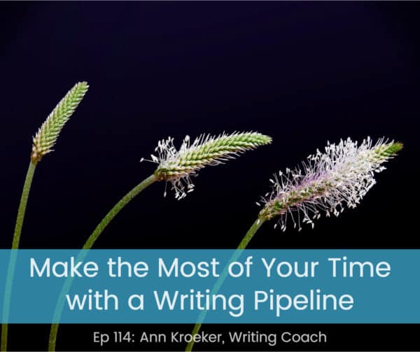 Make the Most of Your Time with a Writing Pipeline (Ep 114: Ann Kroeker, Writing Coach)