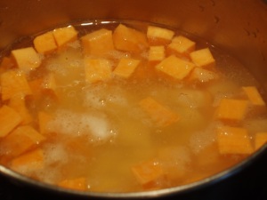 potato cubes cook