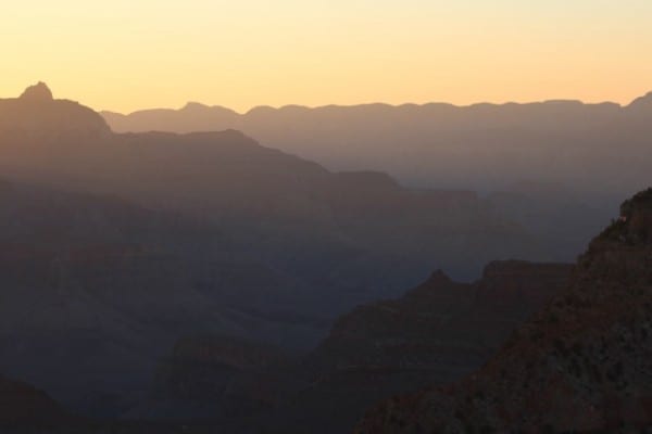 grand canyon sunrise glow