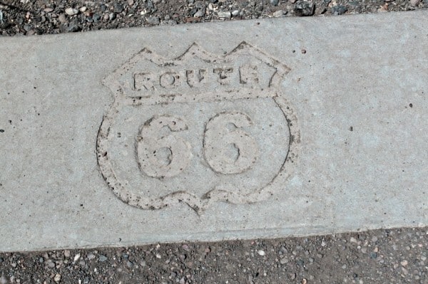 Route 66 cement petrified forest