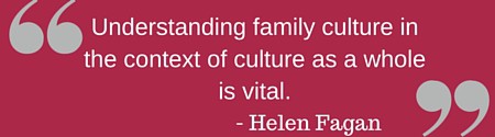 Understanding family culture in the context of culture as a whole is vital-Dr Helen Fagan