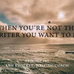 When you're not the writer you want to be - ep 62 Ann Kroeker Writing Coach